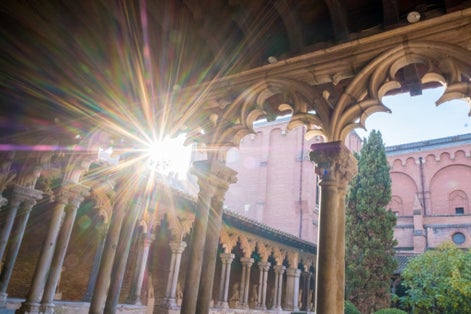 Cloister of Augustins facing sun in Toulouse France