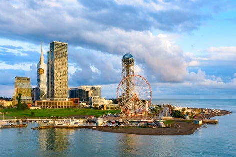 Photo of aerial panoramic image of beautiful Batumi.