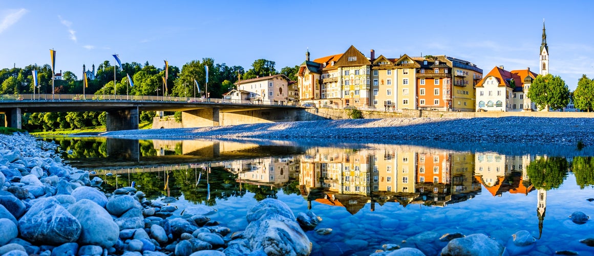 famous old town of bad toelz - bavaria - germany