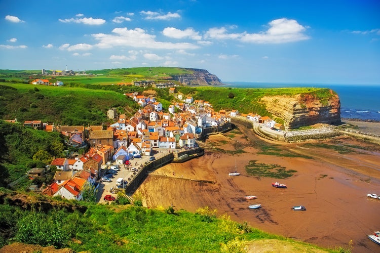 Staithes is a seaside village in the Scarborough Borough of North Yorkshire, England.