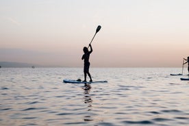 Stand Up Paddle Nascer/Pôr do Sol Barceloneta (linha do horizonte)