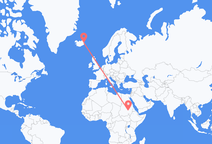 수단 카르툼에서 출발해 아이슬란드 Egilsstaðir에게(으)로 가는 항공편