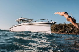 Croisière privée d'une demi-journée sur un hors-bord sur l'île de Corfou