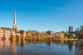 Photo of Worcester Cathedral and the River Severn, Worcester, Worcestershire, England.