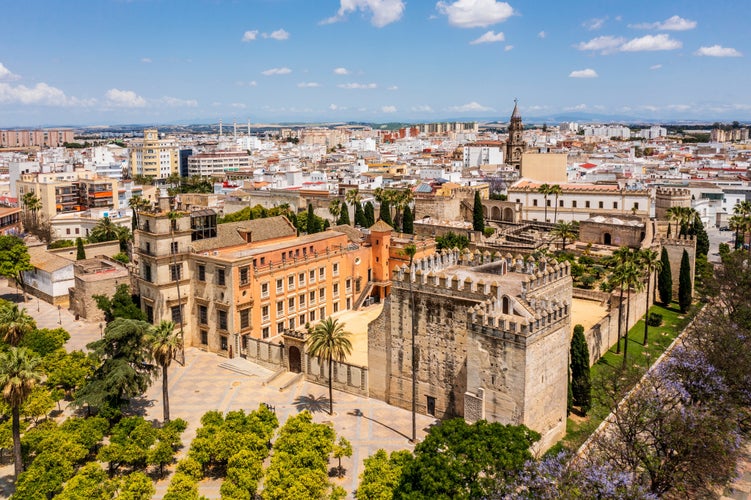 photo of  view of Wonderful aerial view of Jerez de la Frontera, city in the province of Cadiz in the community of Andalusia, in southwestern Spain. Jerez, Cadiz, Spain