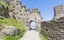 Photo of Part of the ancient ruins of Tintagel Castle in Cornwall, England.