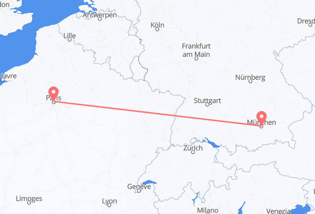Paris to Munich