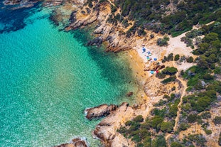 Photo of aerial view of Cagliari, Sardinia, Italy.