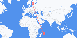 Mauritius to Latvia