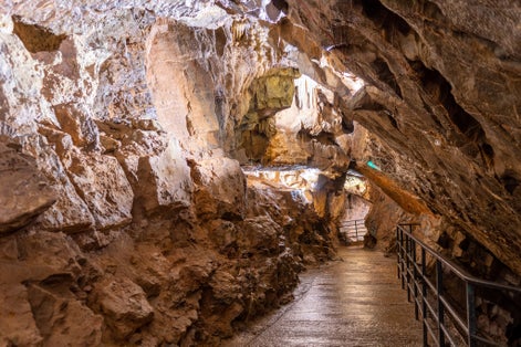 Photo of cave in Cheddar Gorge, England, UK.