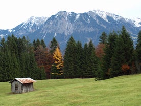 photo of an aerial view of Bolsterlang Ski resort  Allgäu, Bavaria, Germany.