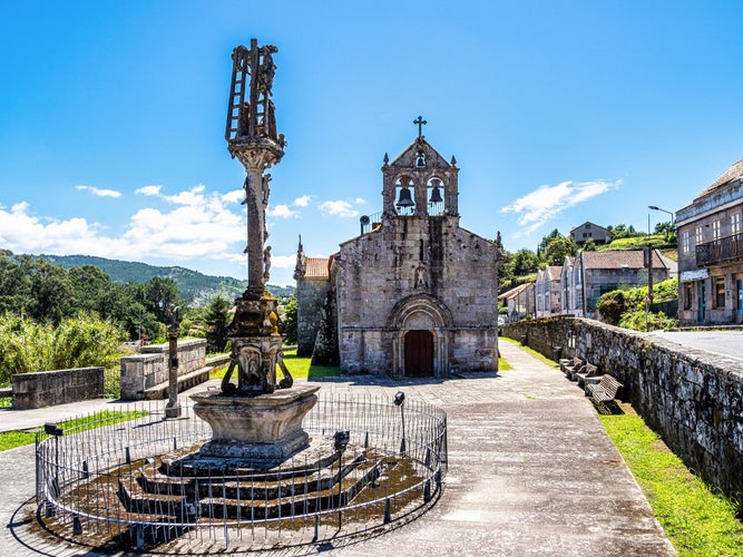 Photo of Calvary of Hio, a village in the province of Pontevedra, Galicia, Spain.