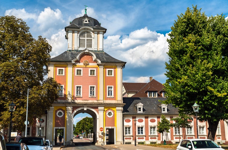 photo of view of Bruchsal Palace, a Baroque palace complex in Baden-Wuerttemberg, Germany.