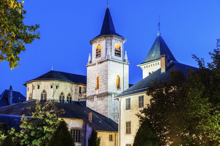 photo of view of Saint-Francois-de-Sales Cathedral in Chambery. Chambery, Auvergne-Rhone-Alpes, France.