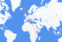 Flyrejser fra Mombasa til Sørvágur