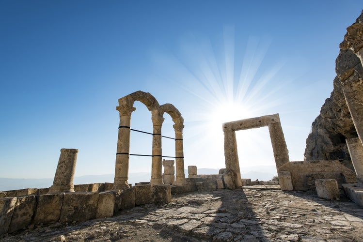 Photo of historical Alahan Monastery, Mut Mersin in Turkey.