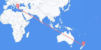 Flüge von Neuseeland nach Griechenland
