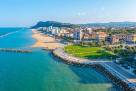 Photo of aerial view of Rimini city, Italy.