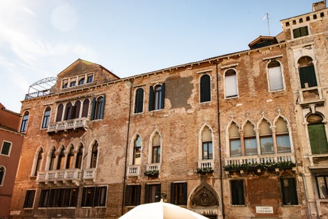 Campo San Maurizio is a field in Venice, Italy, in the sestiere of San Marco. View of the Palazzo Molin, divided into two buildings, forms an important urban ensemble of Gothic architecture.