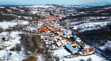 Photo of aerial view of the old Timisoara city center, Romania.