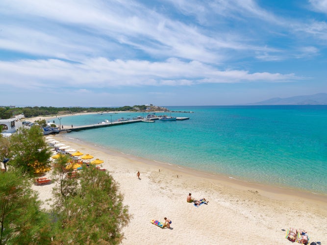 Photo of beautiful coastal beach scenery at Naxos.