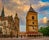 Photo of Scenic view of St. Urban Tower and Elisabeth cathedral in the main square of Kosice, Slovakia. 