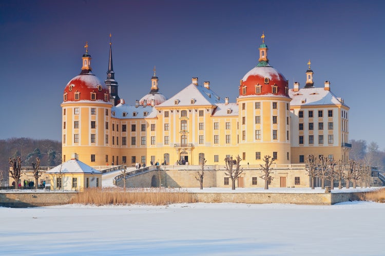 Photo of Moritzburg Castle near Dresden during winter, Saxony, Germany