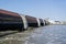 photo of view of Eidersperrwerk (Eider Barrage) at the mouth of the river Eider near Tönning on Germany’s North Sea coast. It is Germany’s largest coastal protection structure, Germany.