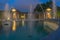 Photo of Fountain in Doña Casilda de Iturrizar Park at night - park in Bilbao, Vizcaya, Basque Country, Spain.