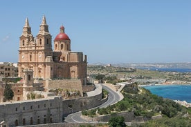 Photo of attractive view of Golden bay in village Manikata on a sunny day, north-west coast of Malta island.