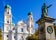 Statue of king Maximilian in front of the dom St Stephan in Passau - Bavaria