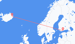 Flights from Helsinki to Egilsstaðir
