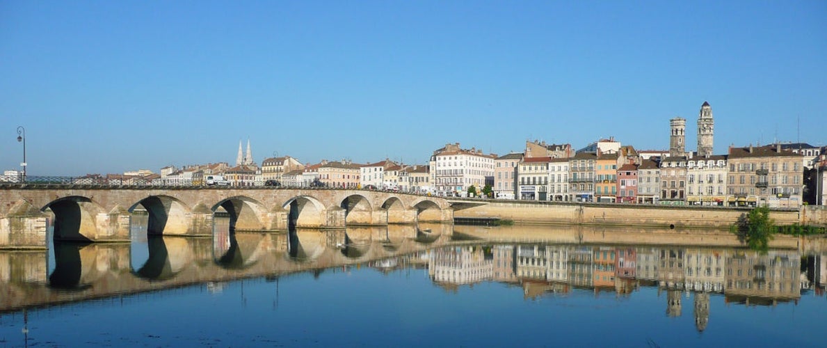 photo of view of The river Saône in Mâcon, France.