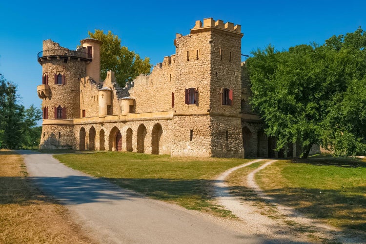 Ruins of Janohrad castle in Lednice areal in South Moravia – Czech Republic. Lednice-Valtice areal. UNESCO heritage.