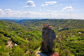 Photo of beautiful natural Martvili canyon with view of the mountain river in Georgia.