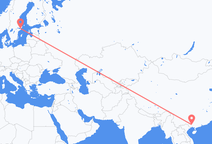 Flyg från Nanning till Stockholm