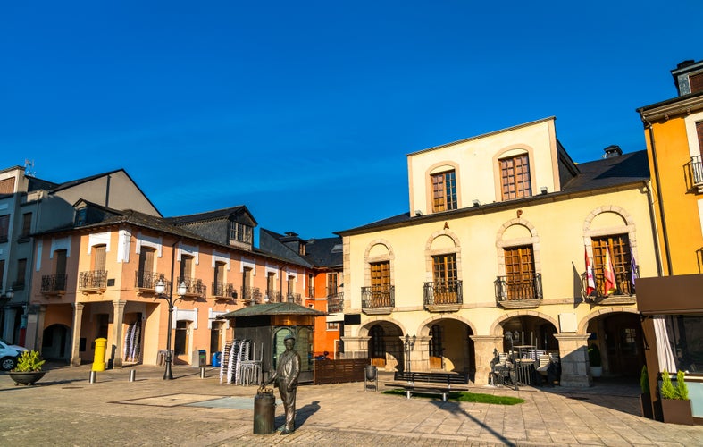 Photo of architecture of Ponferrada in Spain.