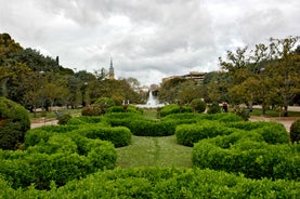 Photo of aerial view of beautiful landscape of Zaragoza, Spain.