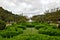 Photo of Parque Grande Jose Antonio Labordeta in Zaragoza, Spain in spring on a cloudy day.