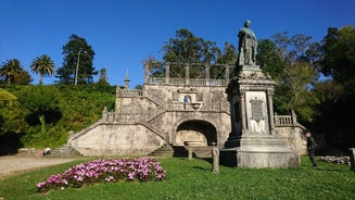 Photo of Facade of Santiago de Compostela cathedral in Obradoiro square, Spain.