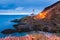 Douglas Head Lighthouse at dawn. Douglas, Isle of Man.