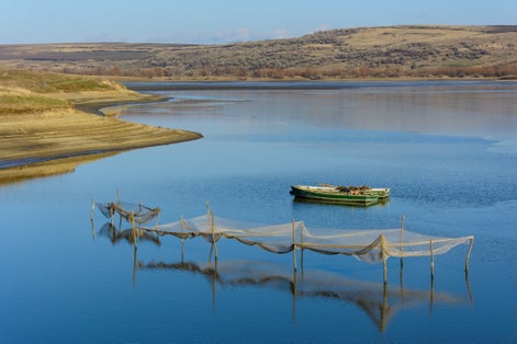 photo of view of Pereschiv lake from Fichitesti , Podu Turcului, Bacau, Romania