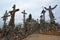 photo of hill of crosses, a unique monument of history and religious folk art, Siauliai, Lithuania, Europe.