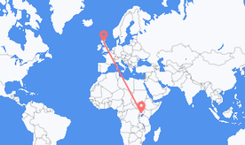 Flights from Uganda to Scotland