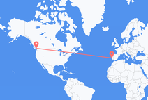 バンクーバーからリスボン行きのフライト