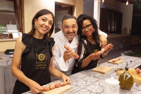 Clase de cocina de recetas de Spoleto, pasta fresca y trufas.