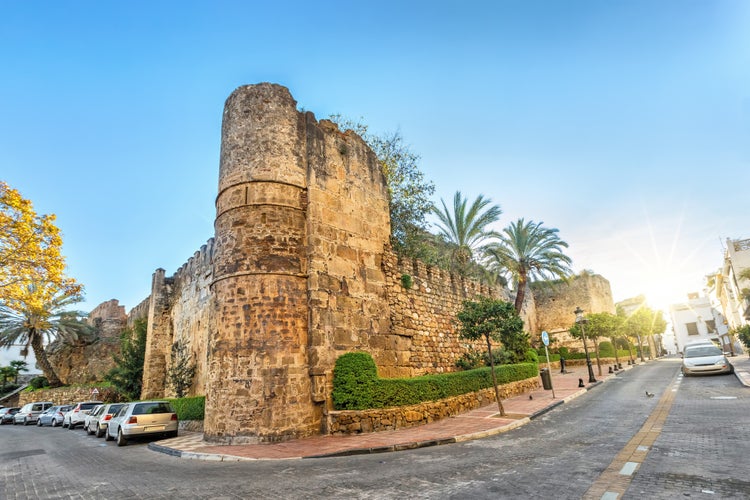 Preserved remains of Alcazaba fortress in Marbella, Andalusia, Spain