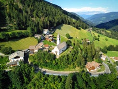 photo of panoramic view of Lana is a commune and a village in South Tyrol in northern Italy. It is situated in the Etschtal between Bolzano and Merano and at the entrance to the Ultental.