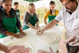 Clase maestra de pizza y pasta con vino y tiramisú en la antigua Vía Apia