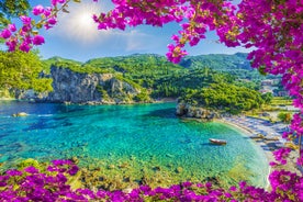 Photo of aerial spring cityscape of capital of Corfu island, Greece.